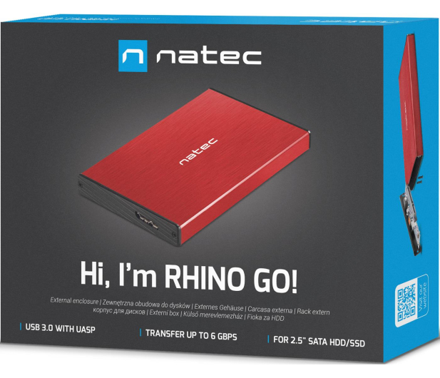 NATEC RHINO GO SATA 2.5" USB 3.0 Czerwona NKZ-1279 - 682348 - zdjęcie 6